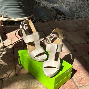 Michael Kors Cream Strappy Heels for Spring/Summer Occasions
